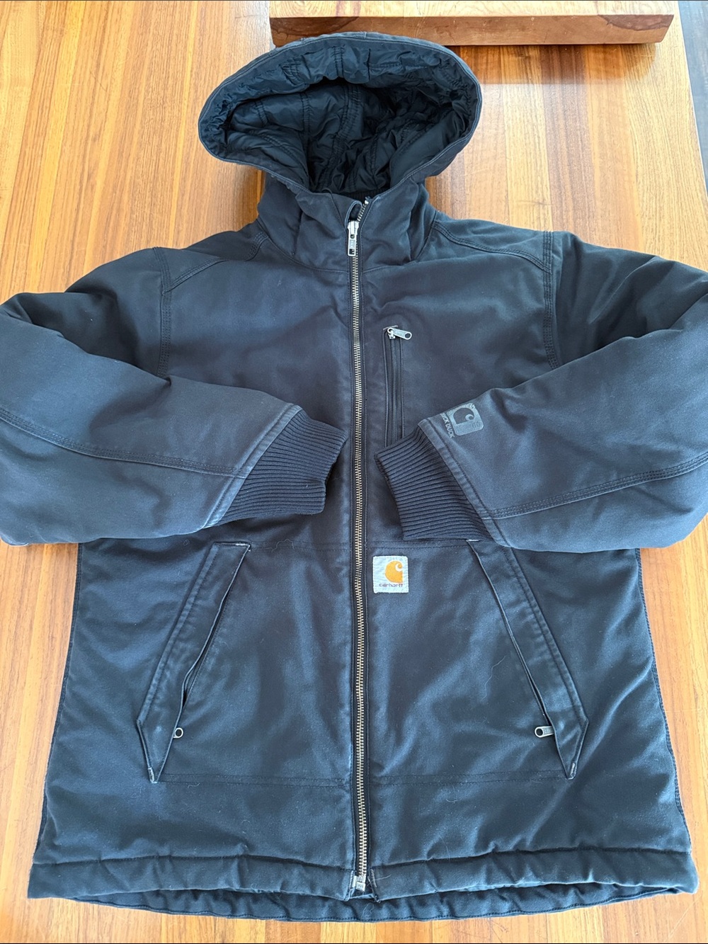 Like new Carhartt Women's S 4/6 Black Quick Duck Canvas Insulated Jacket